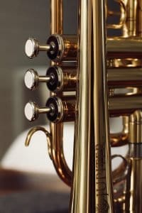 trumpet valves on trumpet shown for trumpet fingering chart comparison