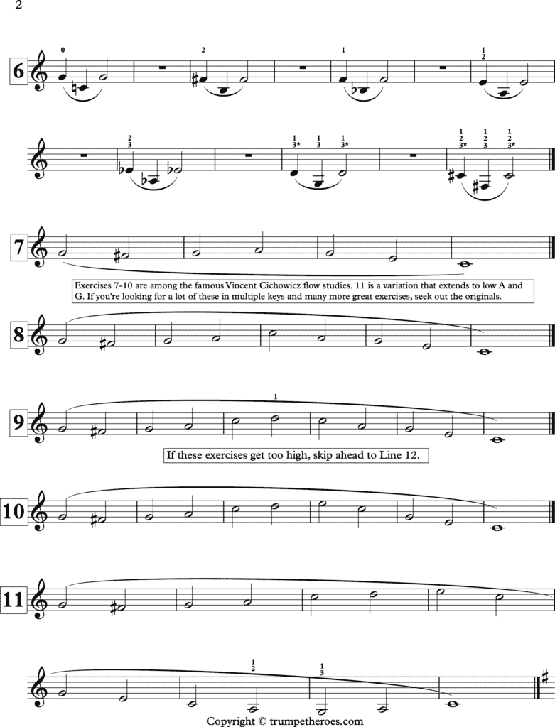 Trumpet Warm Up #3 - Page 2 of 3 - Trumpet Heroes - Jim Howie